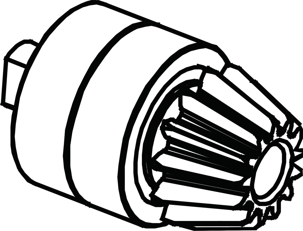 Coaxial shaft (pair of bearings included)